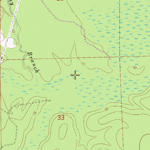 Topographic Map of Greasy Branch, LA