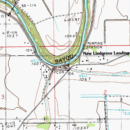 Topographic Map of Green Grove Church, LA