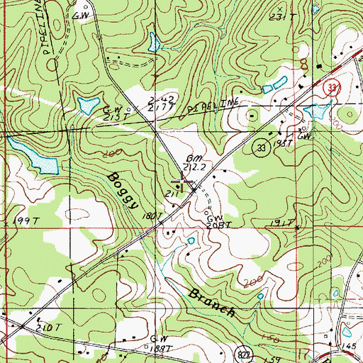 Topographic Map of Greenville School, LA