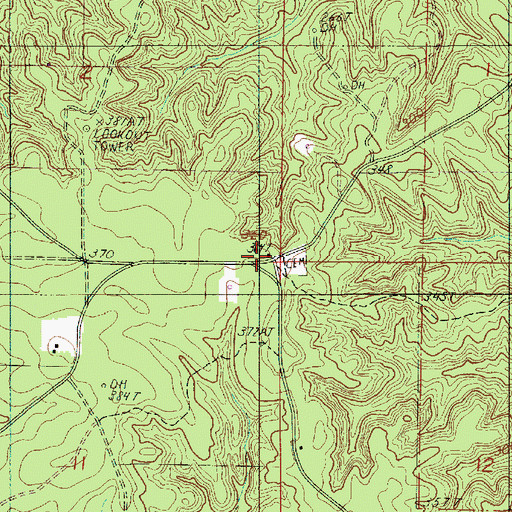 Topographic Map of Grove Hill Church, LA