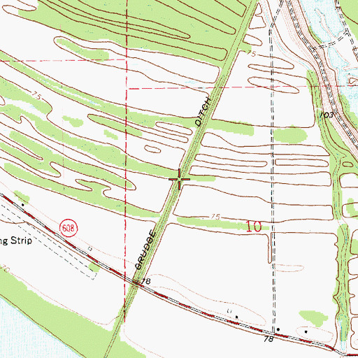 Topographic Map of Grudge Ditch, LA