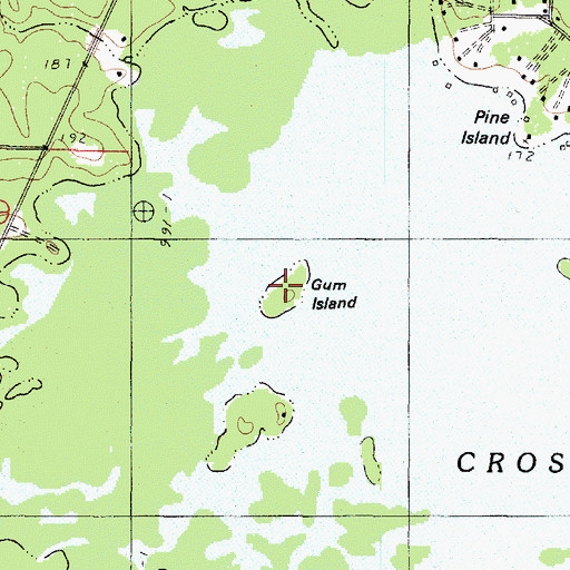 Topographic Map of Gum Island, LA
