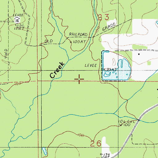 Topographic Map of Gum Slough, LA