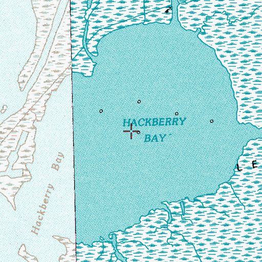 Topographic Map of Hackberry Bay, LA