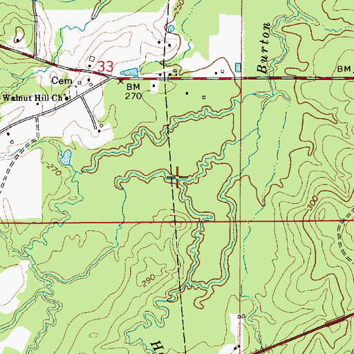 Topographic Map of Hagan Creek, LA