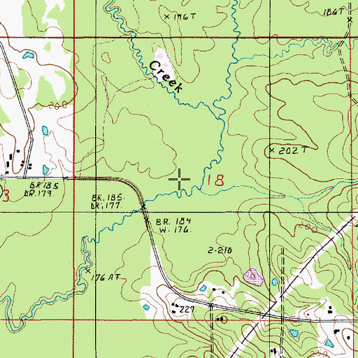 Topographic Map of Halfway Creek, LA