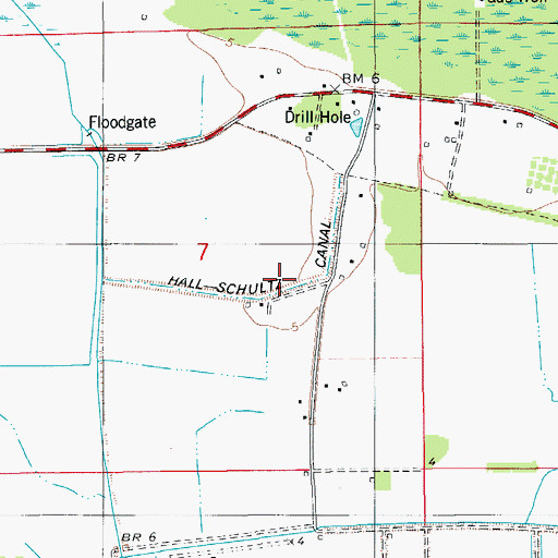 Topographic Map of Hall-Schultz Canal, LA