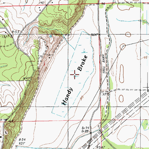 Topographic Map of Handy Brake, LA