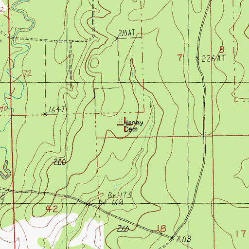Topographic Map of Haney Cemetery, LA