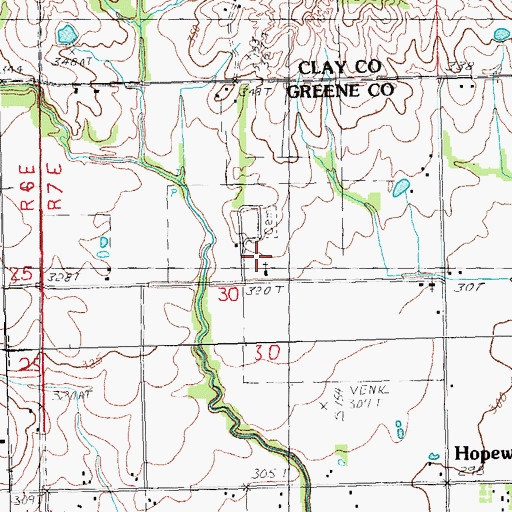 Topographic Map of Pleasant Grove Church, AR