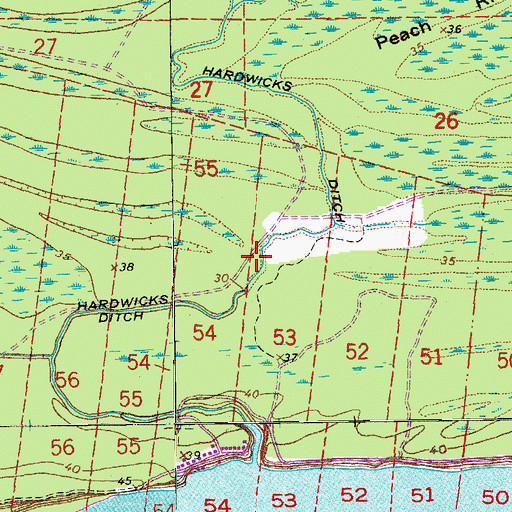Topographic Map of Hardwicks Ditch, LA