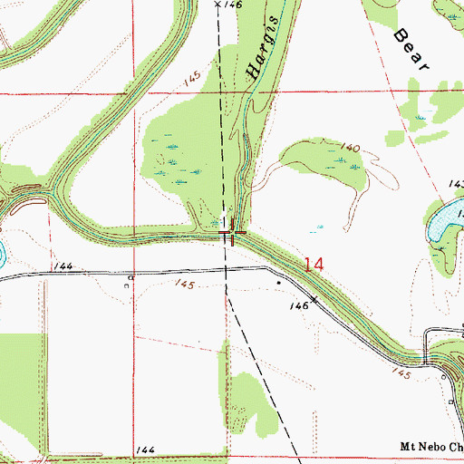 Topographic Map of Hargis Bayou, LA