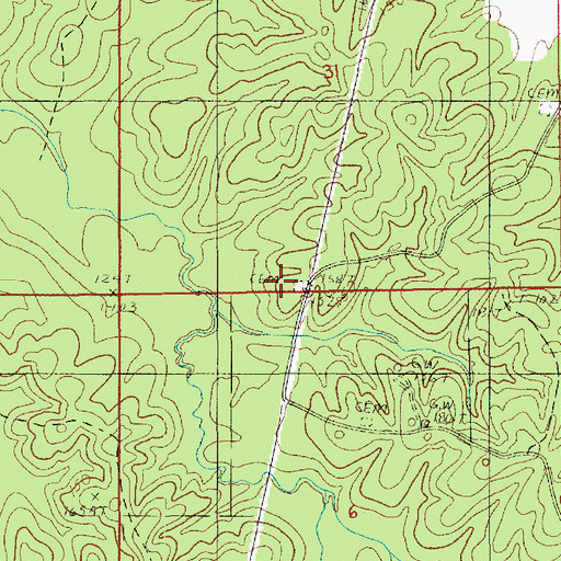Topographic Map of Hargrove Cemetery, LA