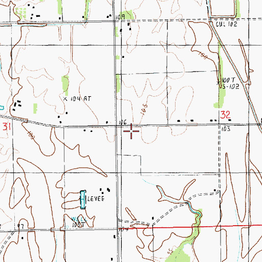 Topographic Map of Harmony Church, LA