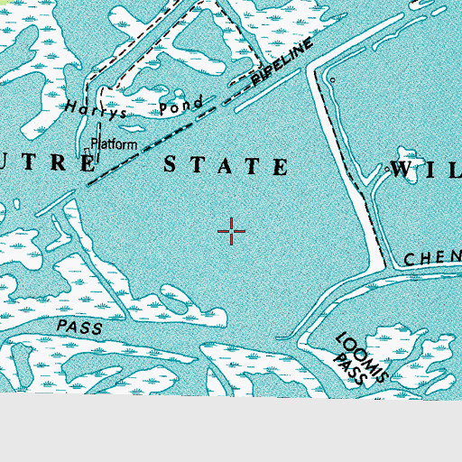 Topographic Map of Harrys Pond, LA