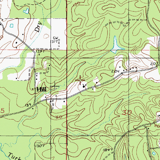 Topographic Map of Hart Church, LA