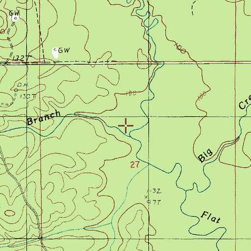 Topographic Map of Hattaway Branch, LA