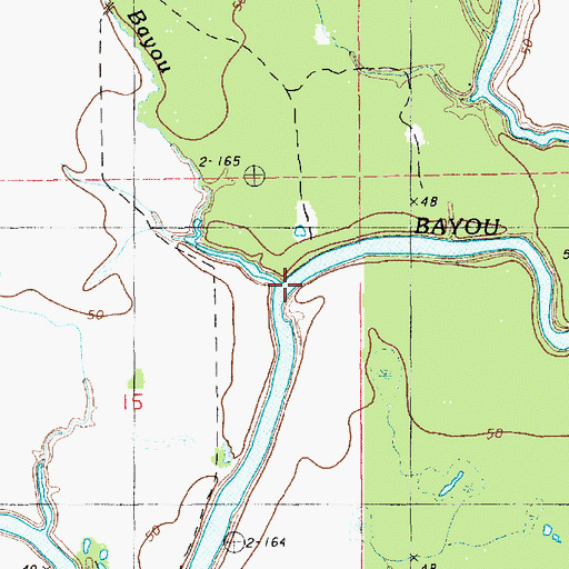Topographic Map of Hawthorn Bayou, LA