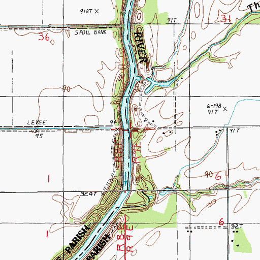 Topographic Map of Head of Navigation, LA