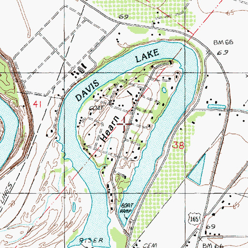 Topographic Map of Hearn Island, LA