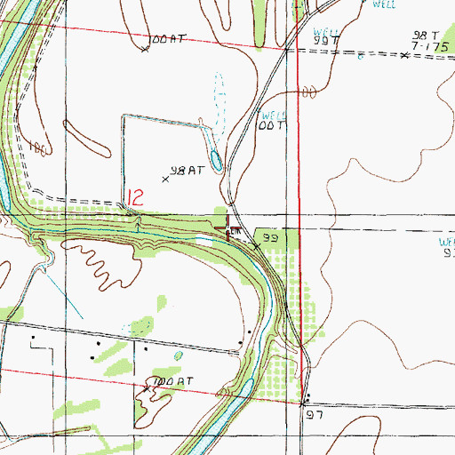 Topographic Map of Heart Cemetery, LA