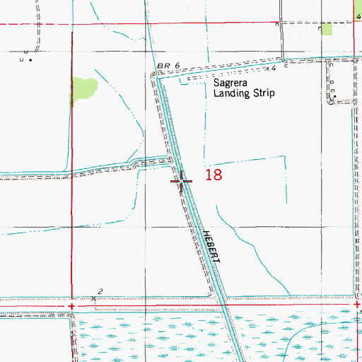 Topographic Map of Hebert Canal, LA