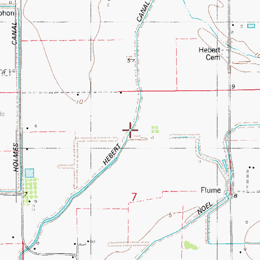 Topographic Map of Hebert Canal, LA