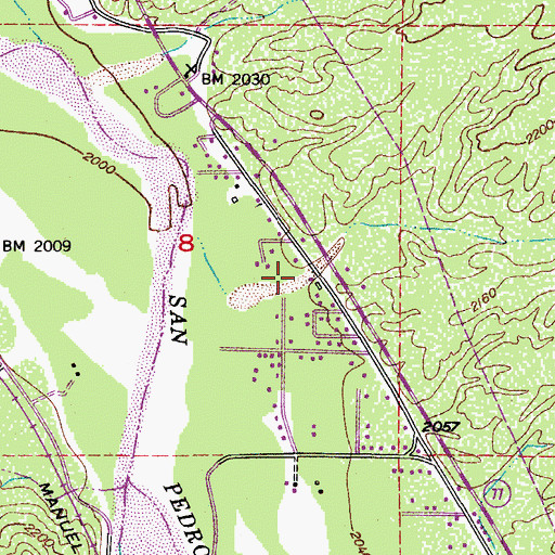 Topographic Map of Green Lantern Wash, AZ