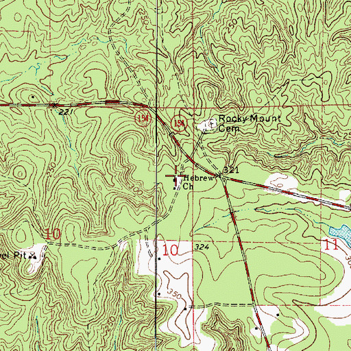 Topographic Map of Hebrew Church, LA