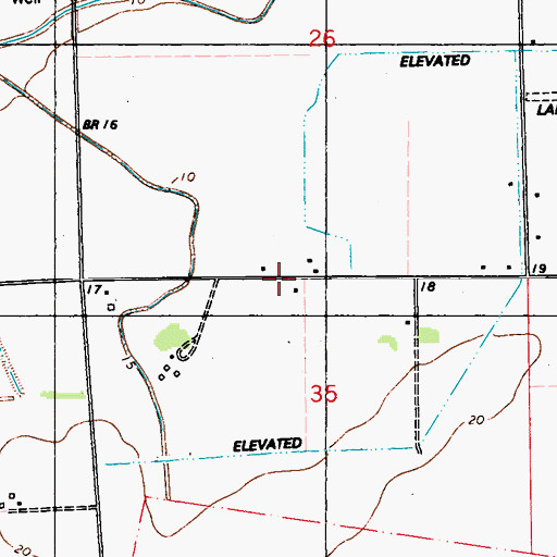 Topographic Map of Hebron Church, LA
