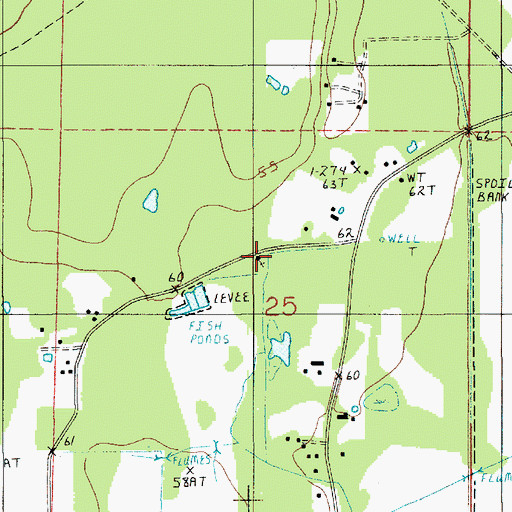 Topographic Map of Hebron Church, LA