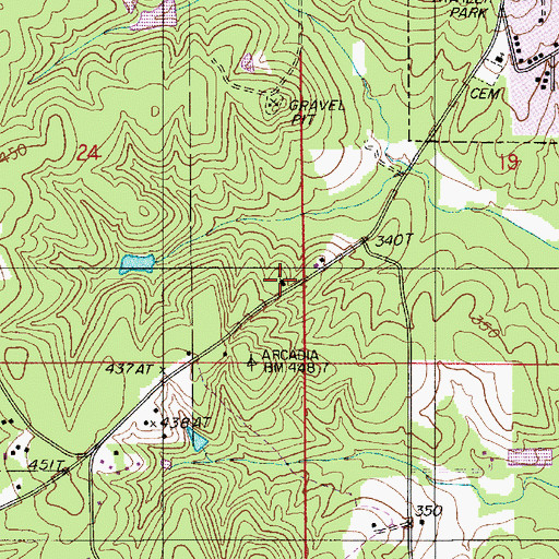 Topographic Map of Hebron Church, LA