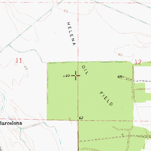 Topographic Map of Helena Oil Field, LA