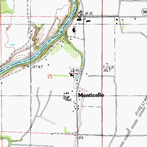 Topographic Map of Herringville Church, LA