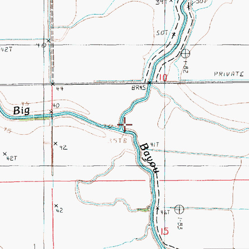 Topographic Map of Hibbs Bayou, LA