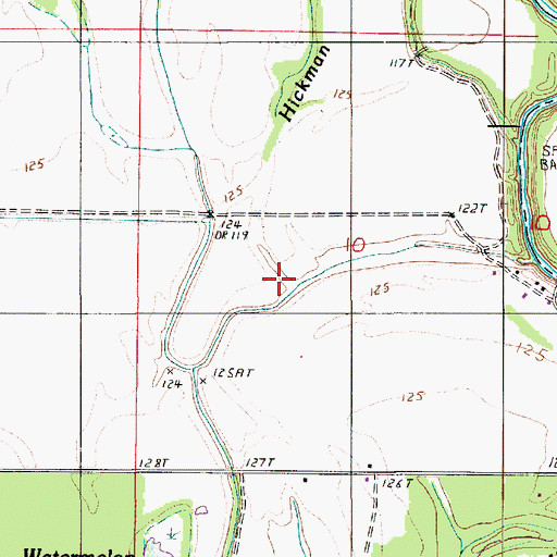 Topographic Map of Hickman Bayou, LA