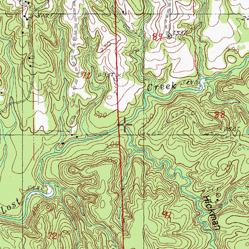 Topographic Map of Hickman Bottom, LA