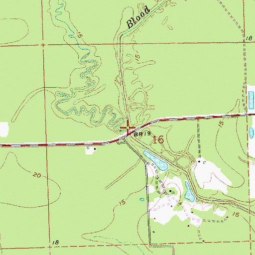 Topographic Map of Hickory Branch, LA