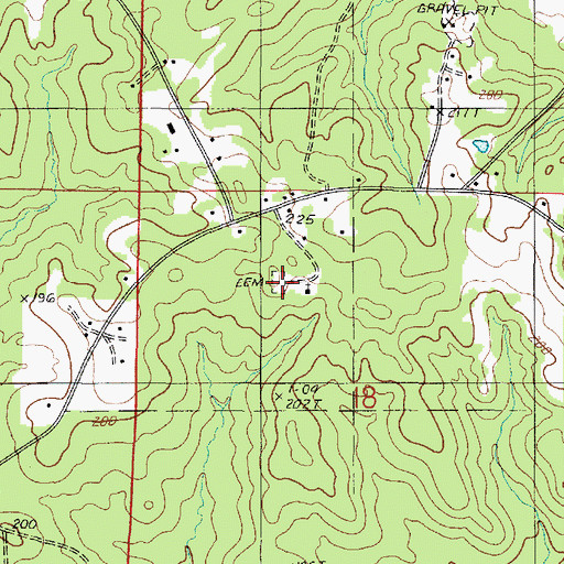Topographic Map of Hickory Grove Church, LA