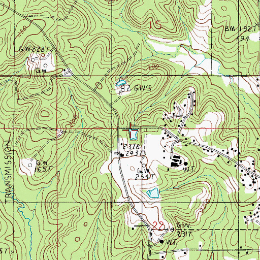 Topographic Map of Hico Gas Field, LA