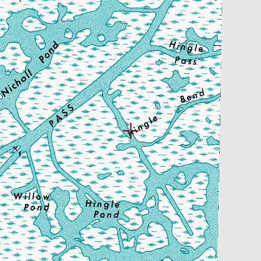 Topographic Map of Hingle Bend, LA