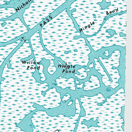 Topographic Map of Hingle Pond, LA