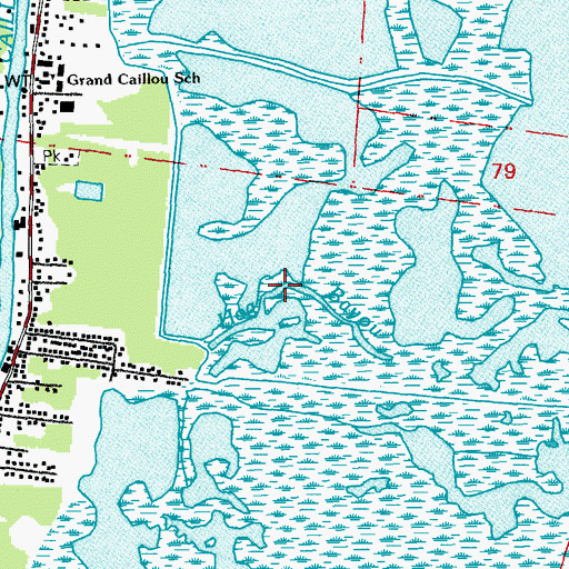 Topographic Map of Hog Bayou, LA