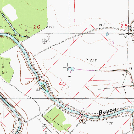Topographic Map of Hog Lake, LA