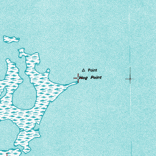 Topographic Map of Hog Point, LA