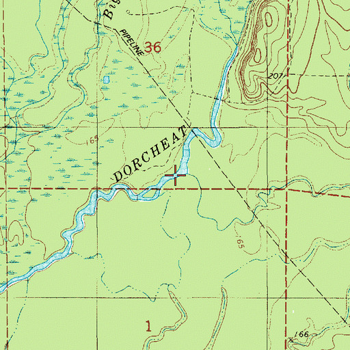 Topographic Map of Holder Creek, LA
