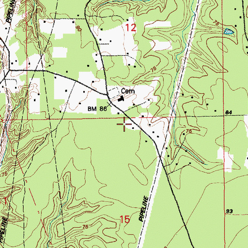 Topographic Map of Holloway Church, LA