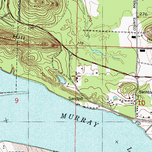Topographic Map of Pleasant Hill Church, AR