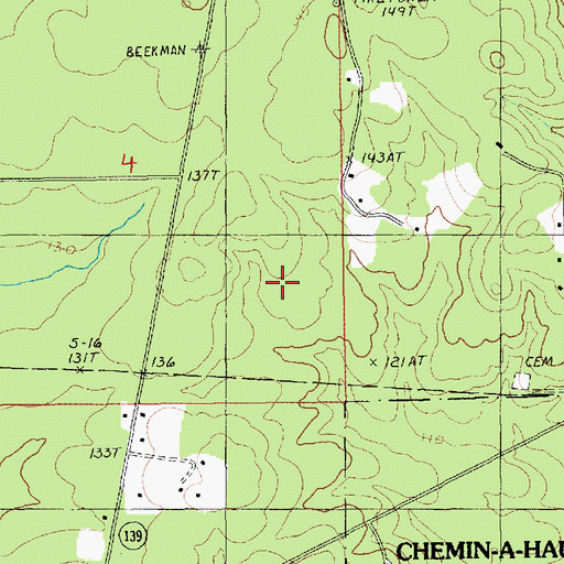 Topographic Map of Holly Green Church, LA
