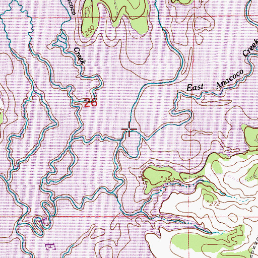 Topographic Map of Holly Grove Branch, LA